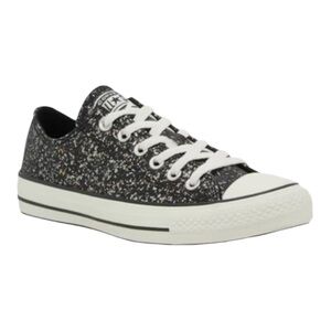 CONVERSE Chuck Taylor Black/Silver Sequins All Star Sneakers Size 5